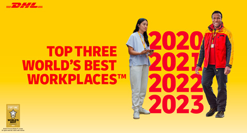 DHL Express repite por cuarto año consecutivo dentro del top 3 de mejores empresas del mundo para trabajar