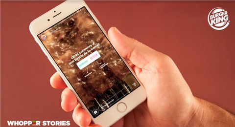 BURGER KING, la primera marca que permite a realizar un pedido desde Instagram Stories