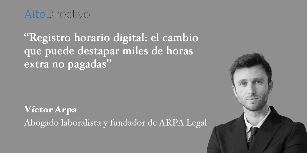 Editorial registro horario V�ctor Arpa